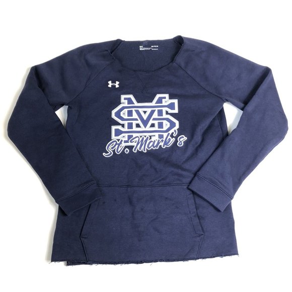 Under Armour Women Sweater‎ Cold Gear Fleece Blue Loose Fit Size Medium C40￼ - Picture 1 of 5